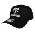 Boné Unissex New Era 9FORTY A-Frame Las Vegas Raiders Aba Curva PRETO
