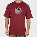 Camiseta Okenheads Básica Silk Caveira Masculina VINHO