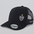 Boné Adulto do Atlético Mineiro Supercap Trucker Americano Aba Curva PRETO