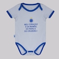 Body do Cruzeiro Futfanatics Meu coração Infantil BRANCO