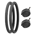 Par Pneu 26 x 1.95 Levorin Praieiro + 2 Câmara de ar Kenda PRETO