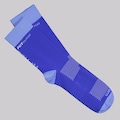 Meia Cano Alto Fut Run Masculina AZUL