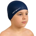 Touca de Natação Infantil Poker Silicone Power AZUL ESCURO