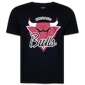 Camiseta Masculina New Era Regular NBA Chicago Bulls Fanpage PRETO