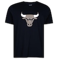 Camiseta Masculina New Era Regular NBA Chicago Bulls Core PRETO