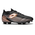 Chuteira de Campo Adulto Lotto Solista Supernova PRETO/LARANJA
