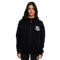 Agasalho de Moletom Surf Center com Zíper Santos Feminino PRETO