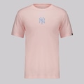 Camiseta New Era MLB New York Yankees Basica Masculina ROSA
