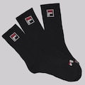 Meia Cano Alto Fila Fbox 6 Pares PRETO