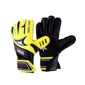 Luva de Goleiro de Futebol de Campo Three Stars Titan 42 PRETO/AMARELO