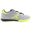 Chuteira Society Adulto OXN Victory 2 Pro CINZA/VERDE CLA