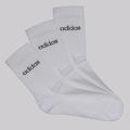 Kit 3 Pares de Meia Cano Alto adidas Lin Crew Unissex BRANCO