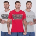 Kit 3 Camisetas Vibe Masculina BRANCO