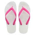 Chinelo Havaianas Tradicional de Dedo Feminino BRANCO/ROSA