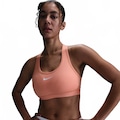 Top Fitness com Bojo Nike Média Sustentação Swoosh Sport LARANJA