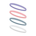 Faixa de Cabelo com Silicone Sportbr - 4 unidades CINZA/ROSA