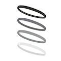 Faixa de Cabelo com Silicone Sportbr - 4 unidades CINZA
