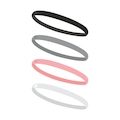Faixa de Cabelo com Silicone Sportbr - 4 unidades CINZA CLA/ROSA