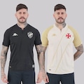 Kit Camisa Kappa Vasco III 2024 Masculina PRETO