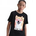 Camiseta Nike Sportswear Shiba Infantil PRETO/BRANCO