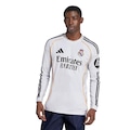 Camisa I Real Madrid 25/26 Manga Longa Masculina Adidas BRANCO