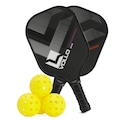 Kit 2 Raquetes e 4 Bolas de Pickleball Vollo Performance com PRETO