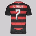 Camisa Flamengo I 25/26 7 L. Araújo adidas Masculina PRETO