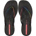 Chinelo de Dedo Feminino Ipanema Sempre Nova Glow Friso Metalizado PRETO