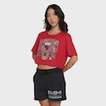 Camiseta DC Shoes Shy Town Crop Feminina VERMELHO