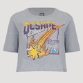 Camiseta DC Shoes Showtime Starz Crop Feminina CINZA
