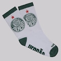 Meia Cano Alto do Palmeiras Futfanatics Esportiva Escudo - Infantil BRANCO
