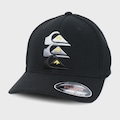 Boné Quiksilver Emb Three Logo PRETO