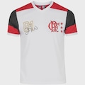 Camisa Flamengo Zico Retrô Masculino BRANCO/VERMELHO