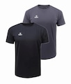 Kit Camiseta Masculina Topper Classic New - 2 Unidades PRETO/CINZA