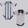 Body Corinthians FutFanatics - 2 Unidades - Infantil BRANCO