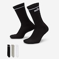 Meia Nike Everyday Cushioned (3 Pares) Unissex PRETO/BRANCO