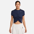 Camiseta Cropped Nike Sportswear Chill Knit Feminina AZUL ESCURO