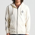 Blusão de Moletom Volcom Aberto Iconic Stone WT25 Masculina OFF WHITE