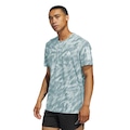 Camiseta Masculina adidas Own The Run Allover AQUA