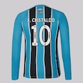 Camisa Manga Longa do Grêmio I 25/26 Umbro 10 F. Cristaldo Masculina PRETO