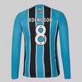 Camisa Manga Longa do Grêmio I 25/26 Umbro 8 Edenilson Masculina PRETO