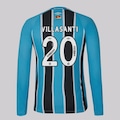 Camisa Manga Longa do Grêmio I 25/26 Umbro 20 Villasanti Masculina AZUL/VERDE