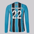 Camisa Manga Longa do Grêmio I 25/26 Umbro 22 Braithwaite Masculina AZUL/PRETO