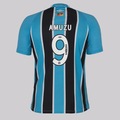 Camisa do Grêmio I 25/26 Umbro 9 Amuzu Masculina PRETO
