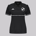 Camisa Polo do Vasco Kappa Supporter Monochromatic Feminina PRETO