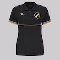Camisa Polo do Vasco Kappa Supporter Monochromatic Feminina PRETO