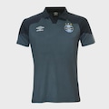 Camisa Polo do Grêmio 23/24 Umbro Viagem Masculina CINZA