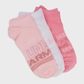 Kit Meia Feminina Under Armour Essentials - 3 Pares ROSA