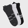 Kit de Meias Under Armour Cano Curto Essentials NS com 3 Pares - Adulto BRANCO