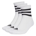 Meia Unissex Adidas 3S C SPW MID - 3 Pares BRANCO/PRETO
